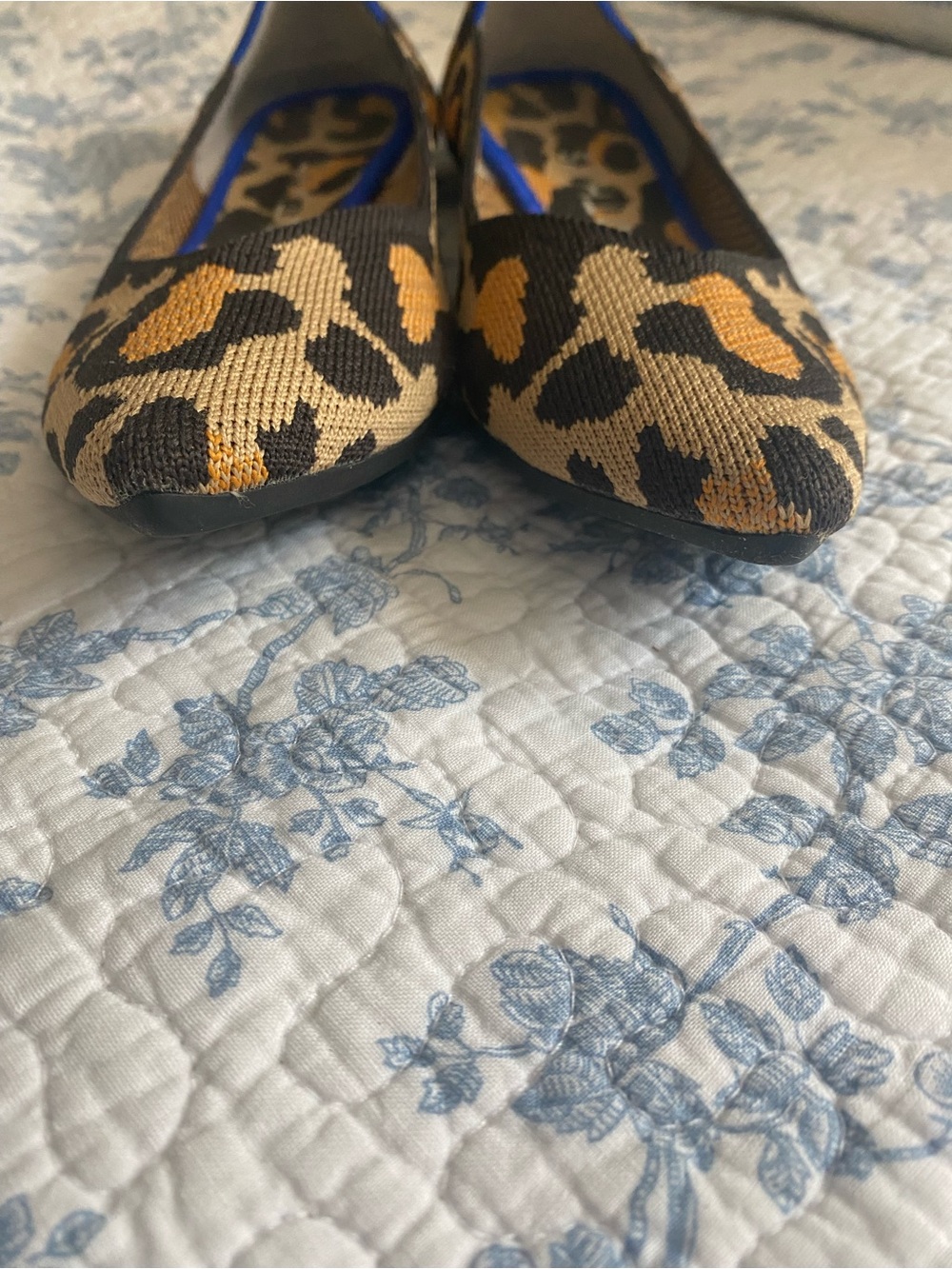 Rothy’s The Point Big Cat Leopard Print Pointed Toe Flats - Picture 4 of 6